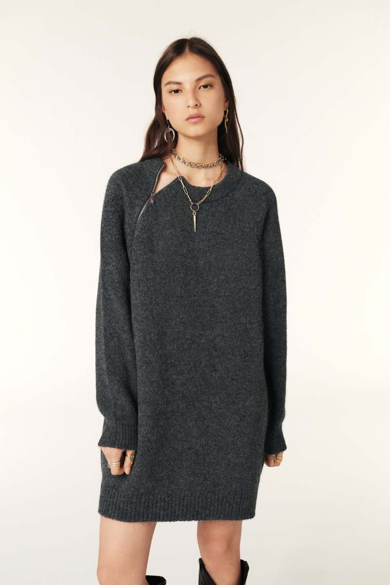 ba&sh knee high, long sleeve sweater dress