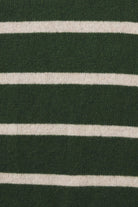 Trovata Green and Beige Striped Wool Sweater