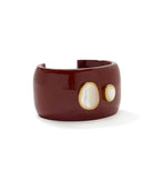 Lizzie Fortunato Wide chestnut-brown resin bangle