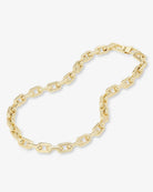 Gold chain bracelet on a white background