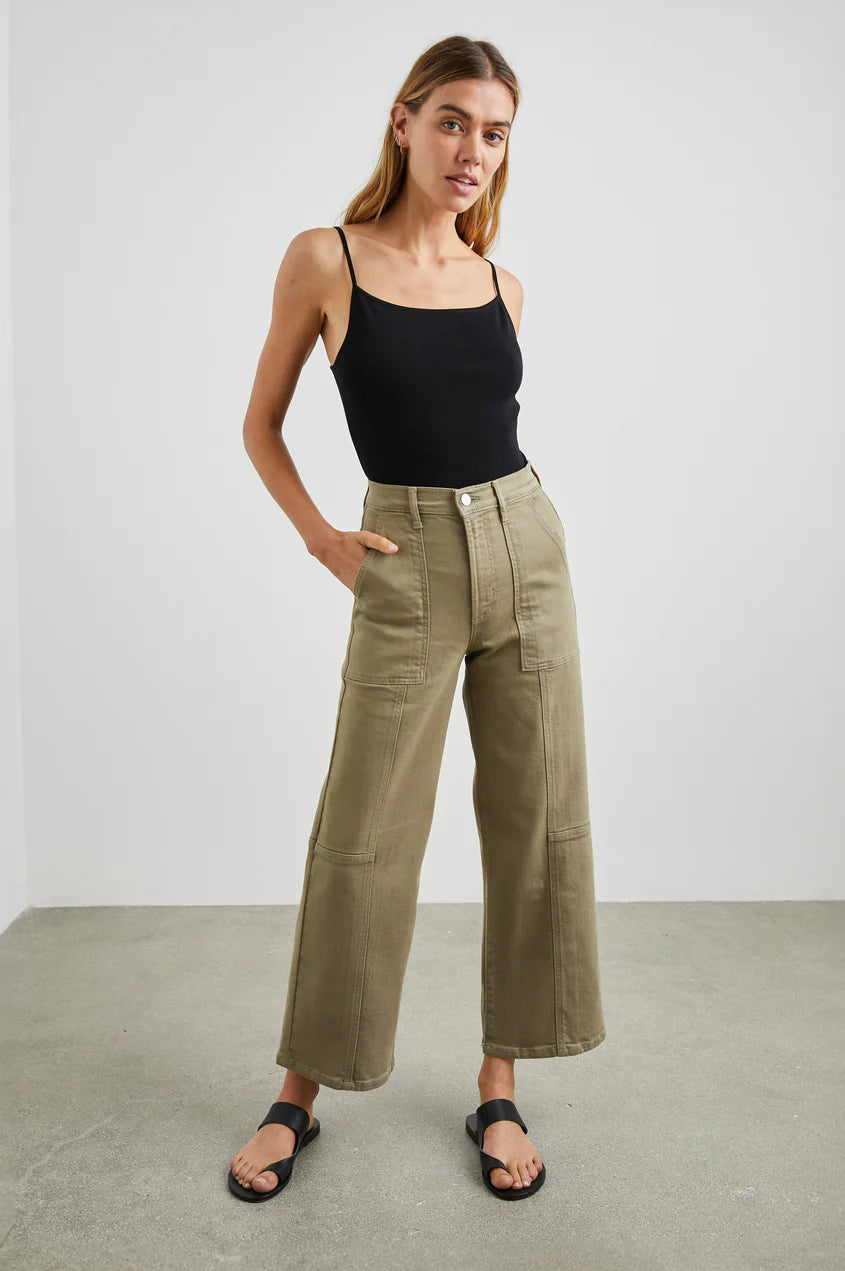 Rails green wideleg cropped jean