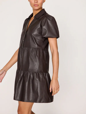 The Havana Vegan Leather Mini Dress