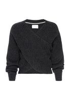 Brochu Walker Black wool wrap sweater