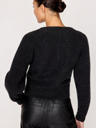 Brochu Walker Black wool wrap sweater