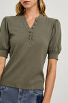 Jewel Top Washed Olive