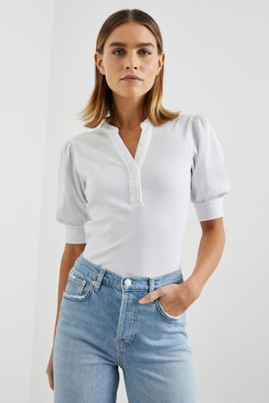 Jewel Top Wht Rib