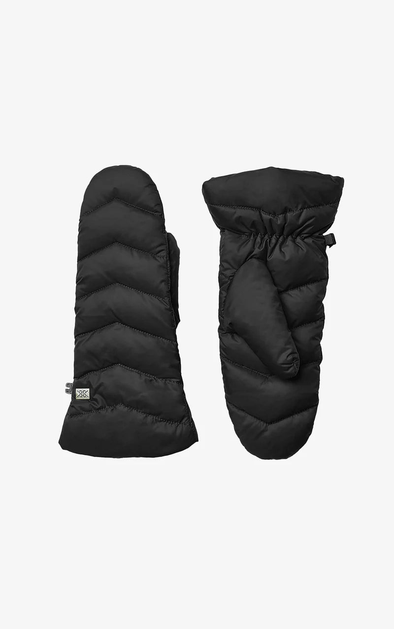 Soia & Kyo Black Down Fleece Lined Mittens