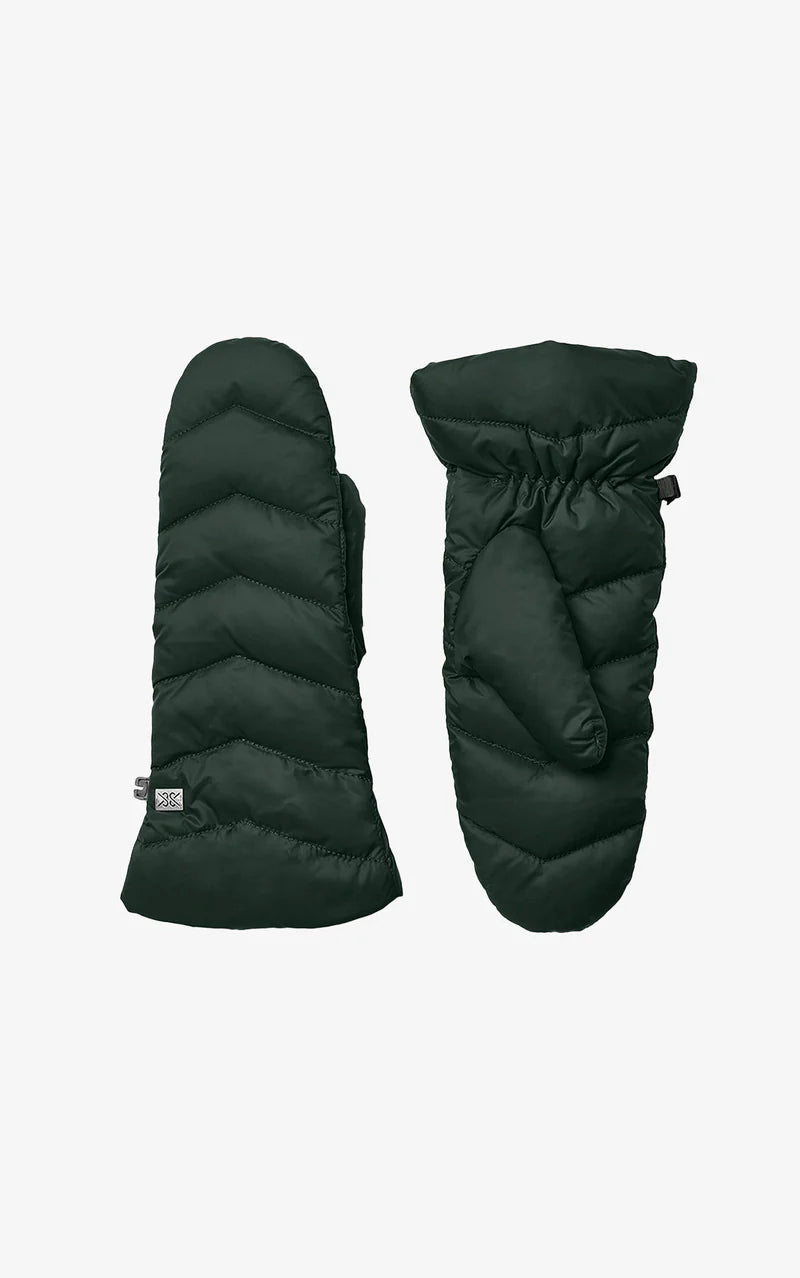 Soia & Kyo Green Down Fleece Lined Mittens