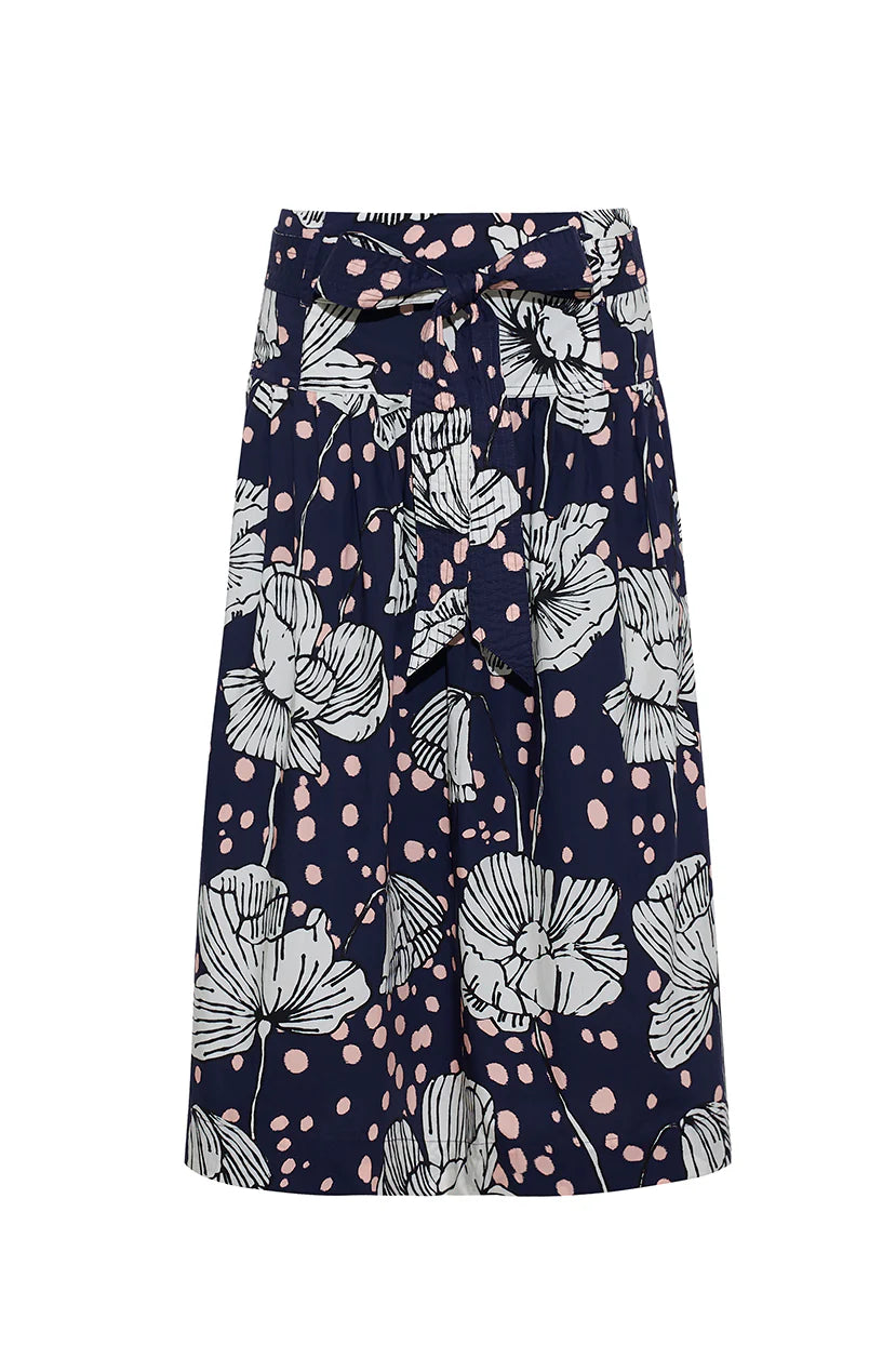 Floral patterned skirt on a white background