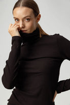 Sundays cozy black turtleneck shirt