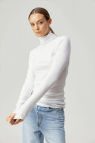 Sundays cozy white turtleneck shirt