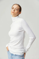 Sundays cozy white turtleneck shirt