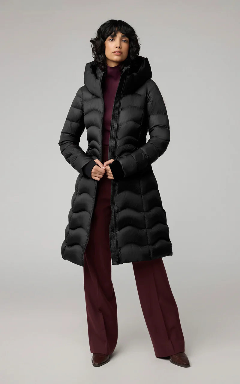 Soia & Kyo Black Puffy Long Jacket