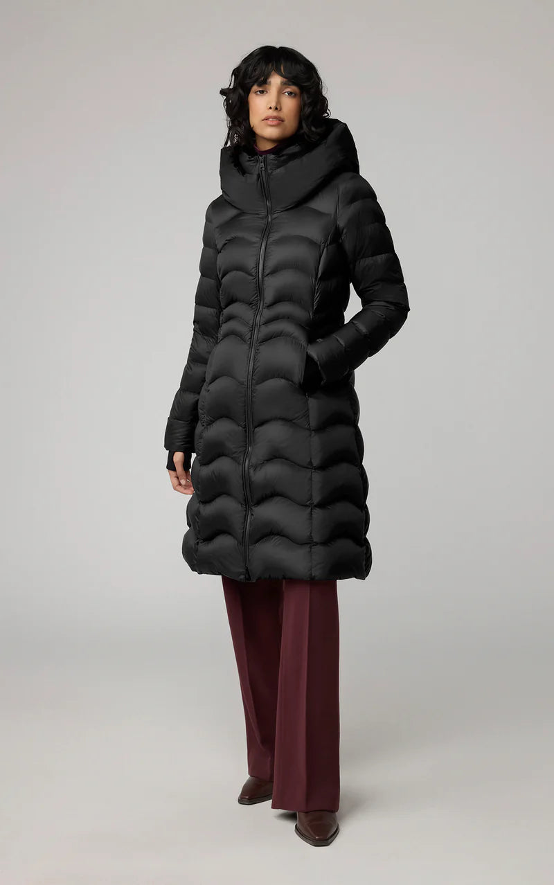 Soia & Kyo Black Puffy Long Jacket