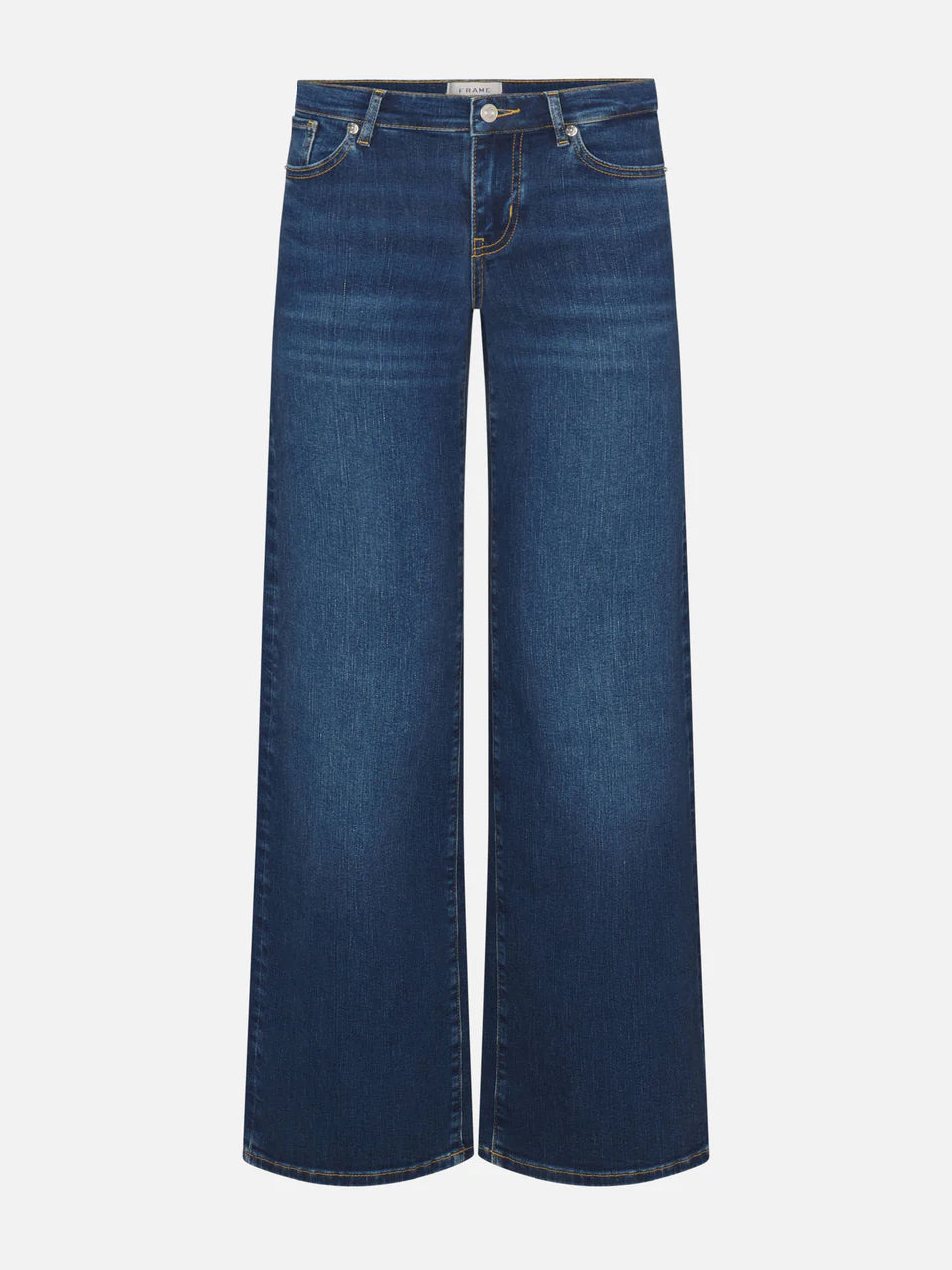 Pair of blue jeans on a white background