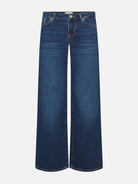 Pair of blue jeans on a white background