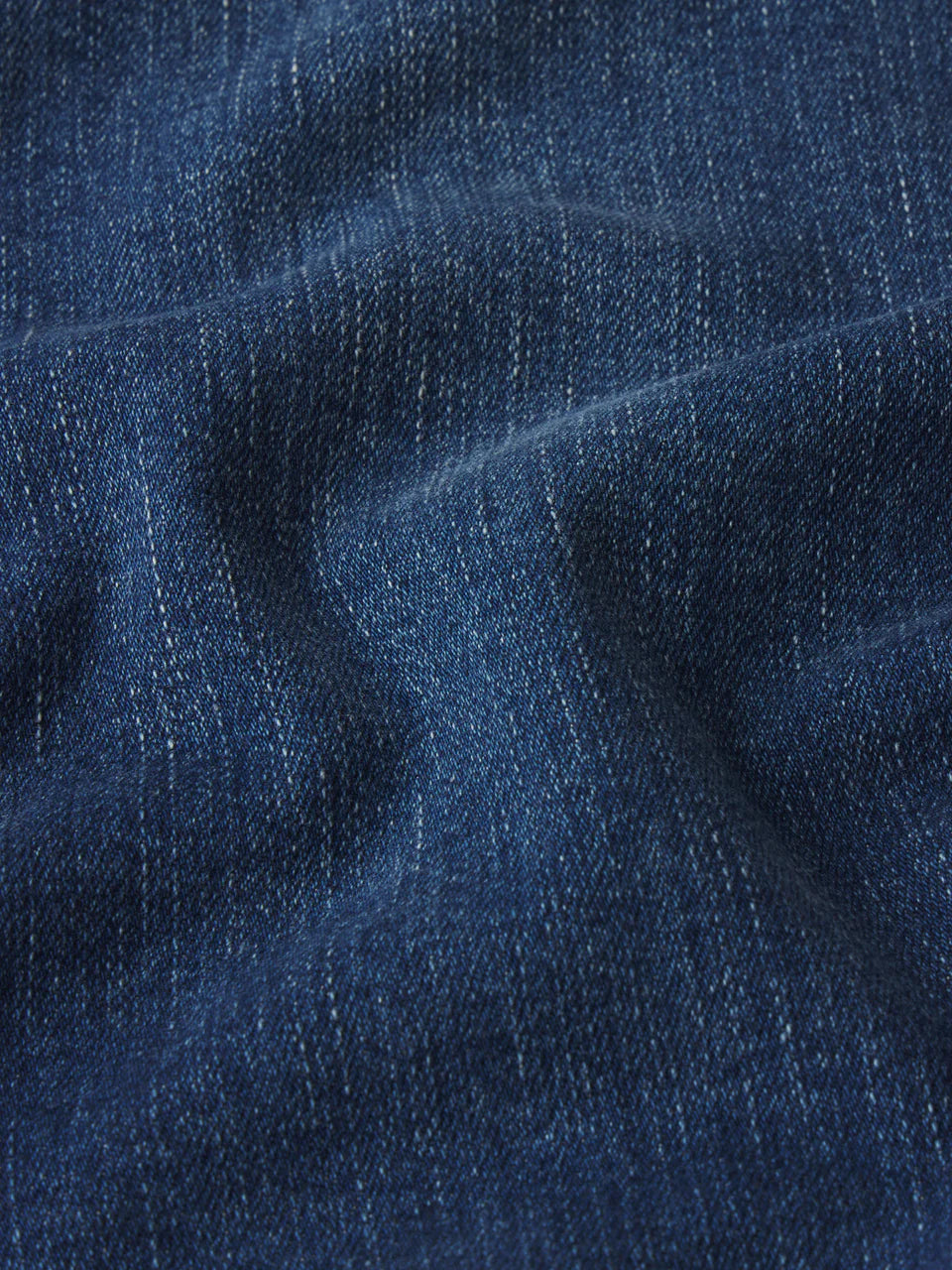 Close-up of blue denim fabric texture