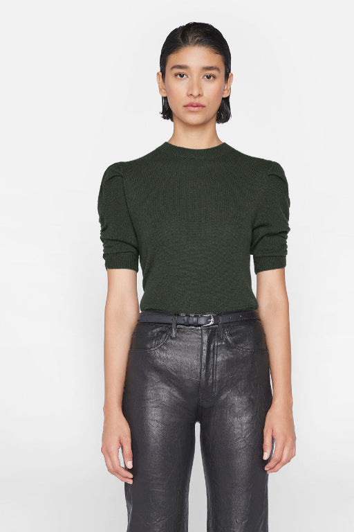 Ruched Sleeve Cashmere Sweater: Surplus