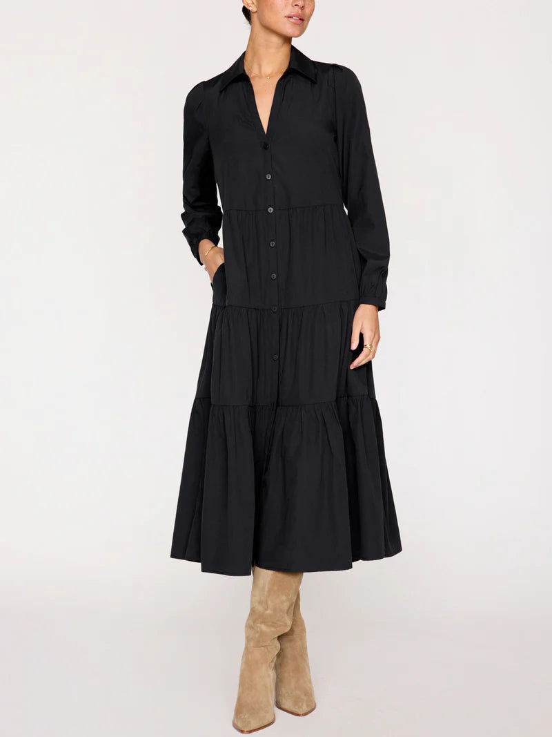 Brochu Walker Black Longsleeve Maxi Dress