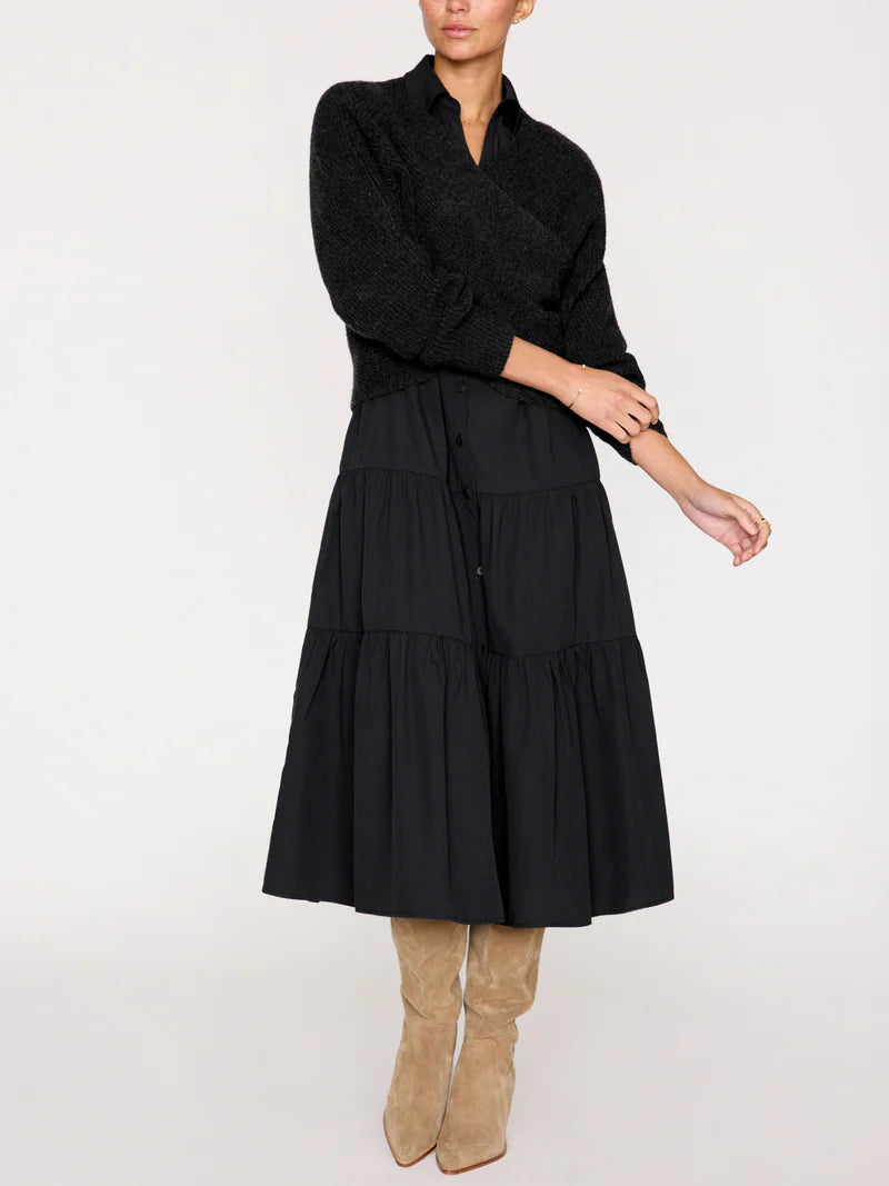 Brochu Walker Black Longsleeve Maxi Dress