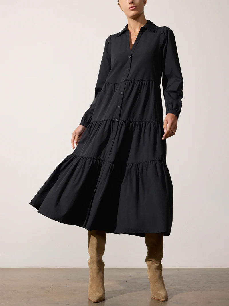 Brochu Walker Black Longsleeve Maxi Dress