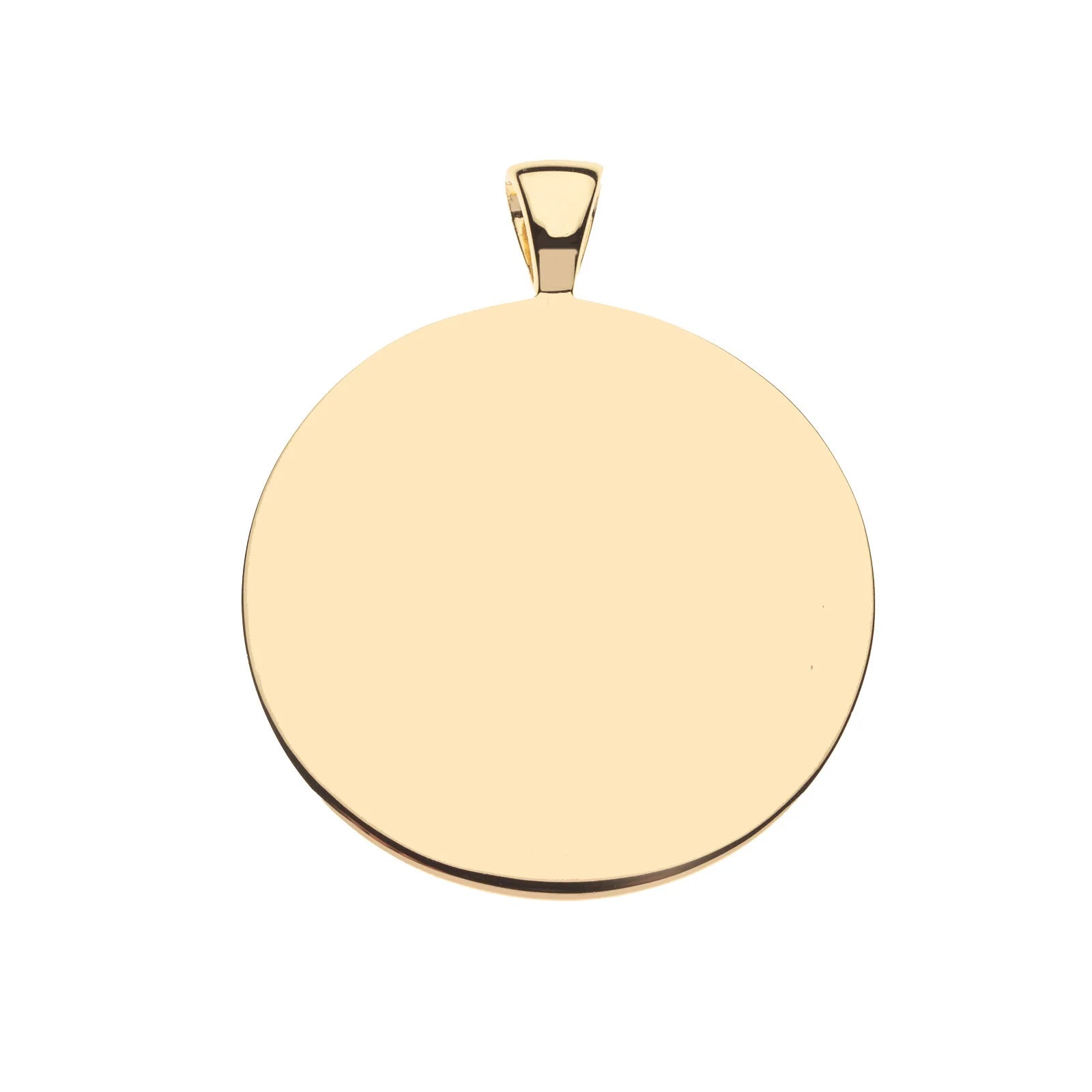 Gold pendant on a white background