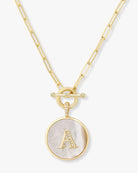 melinda maria letter necklace