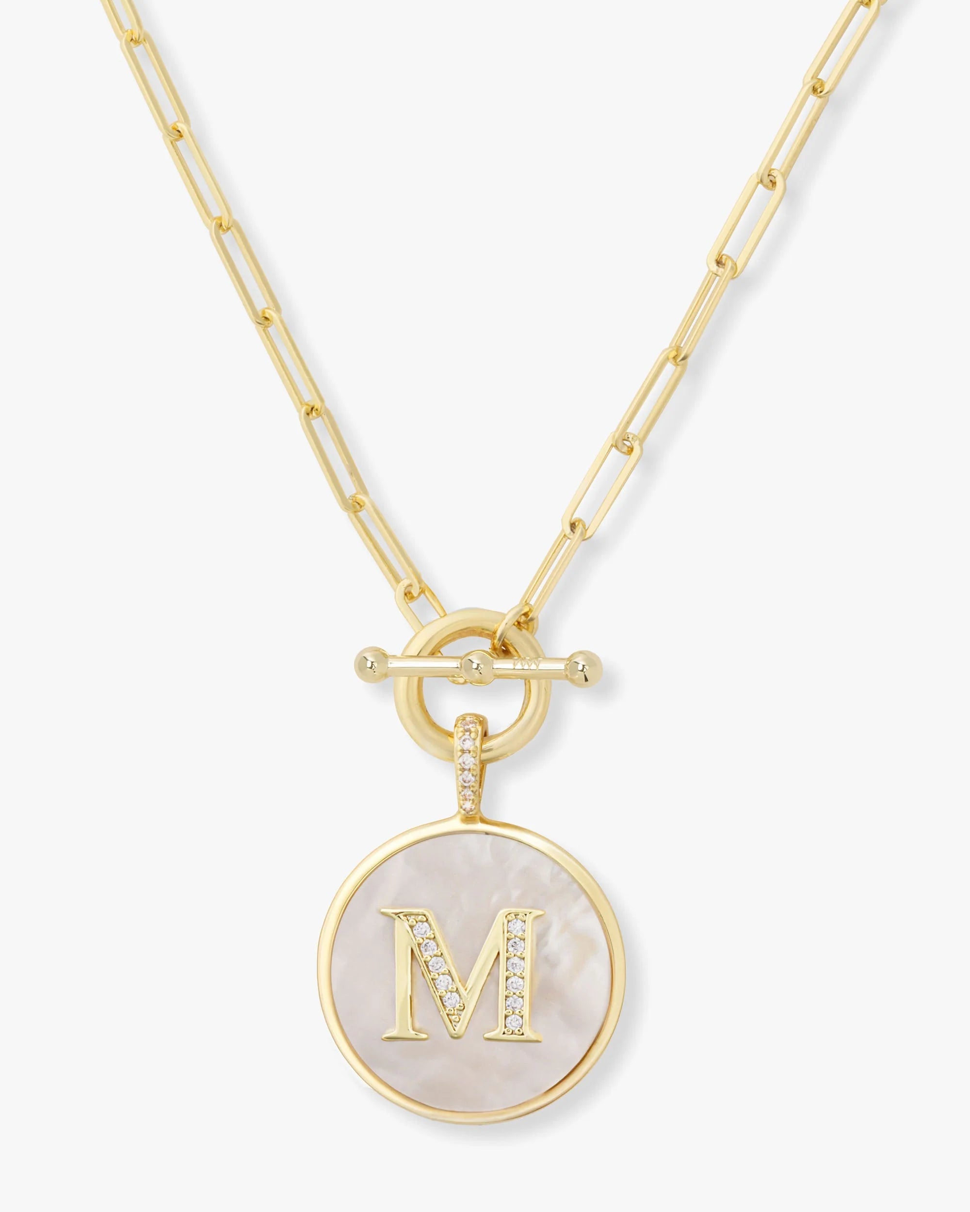 melinda maria letter necklace