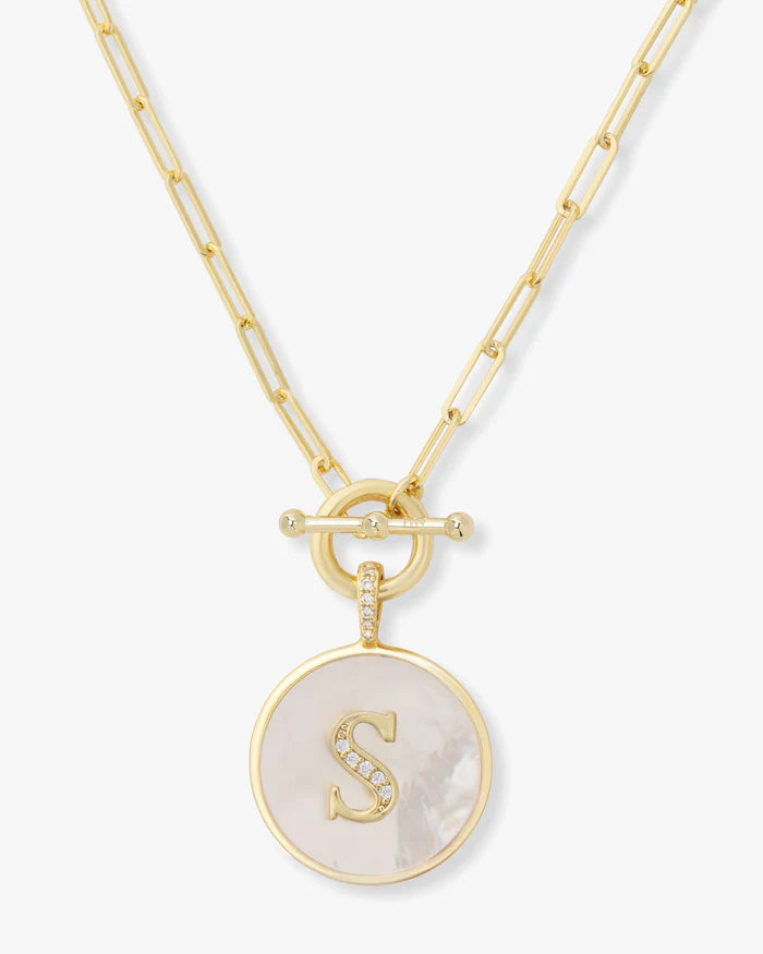 melinda maria letter necklace