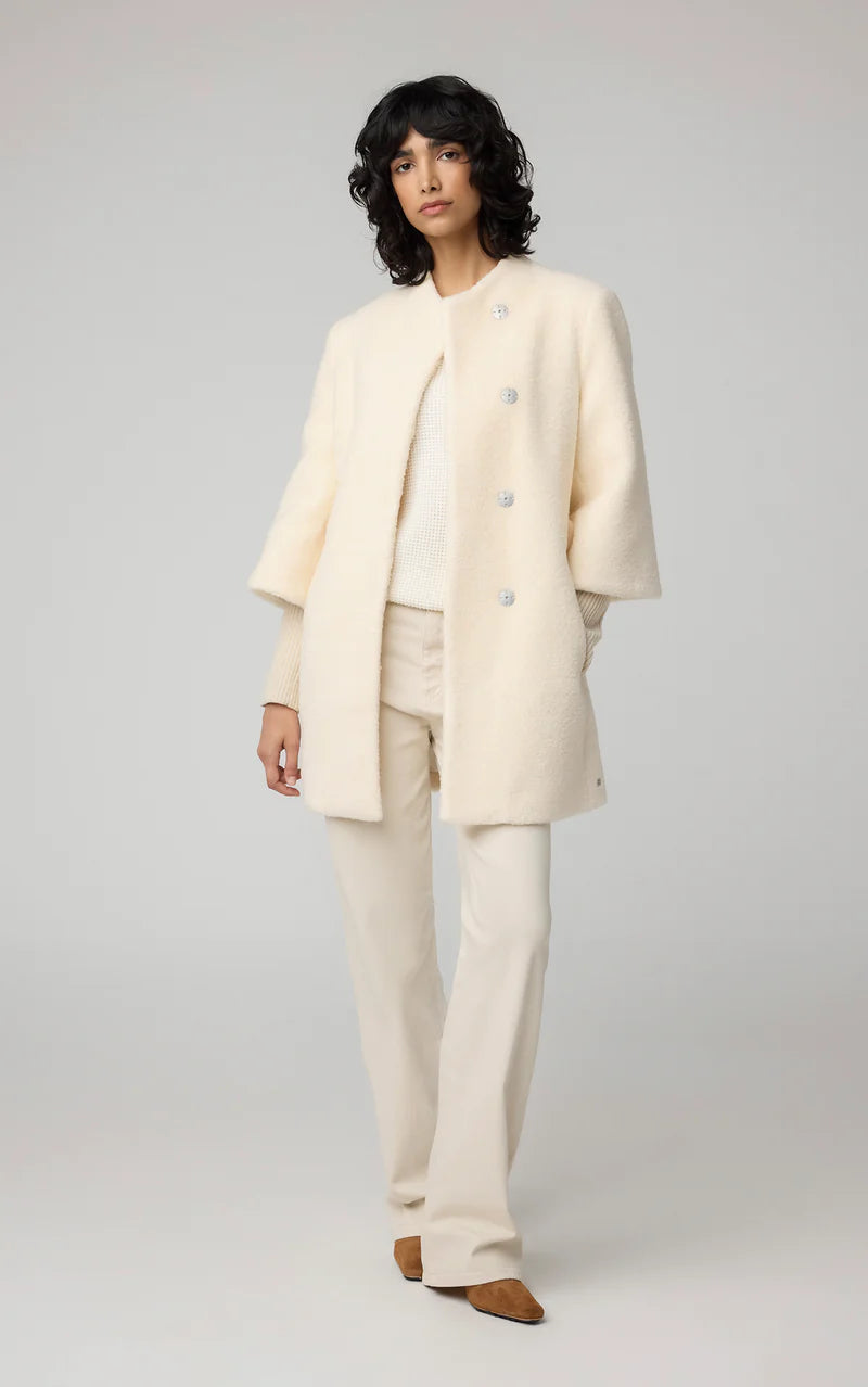 soia & kyo ivory wool coat