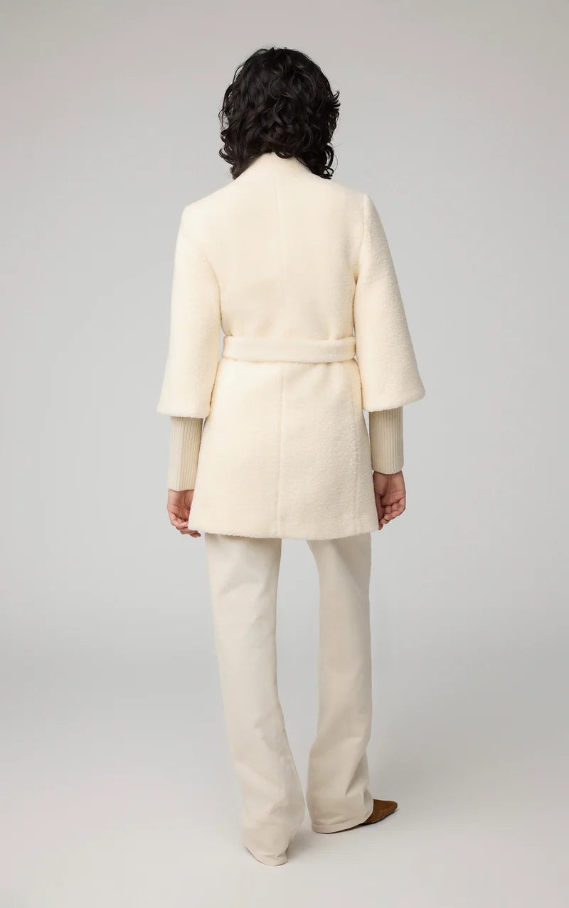 soia & kyo ivory wool coat