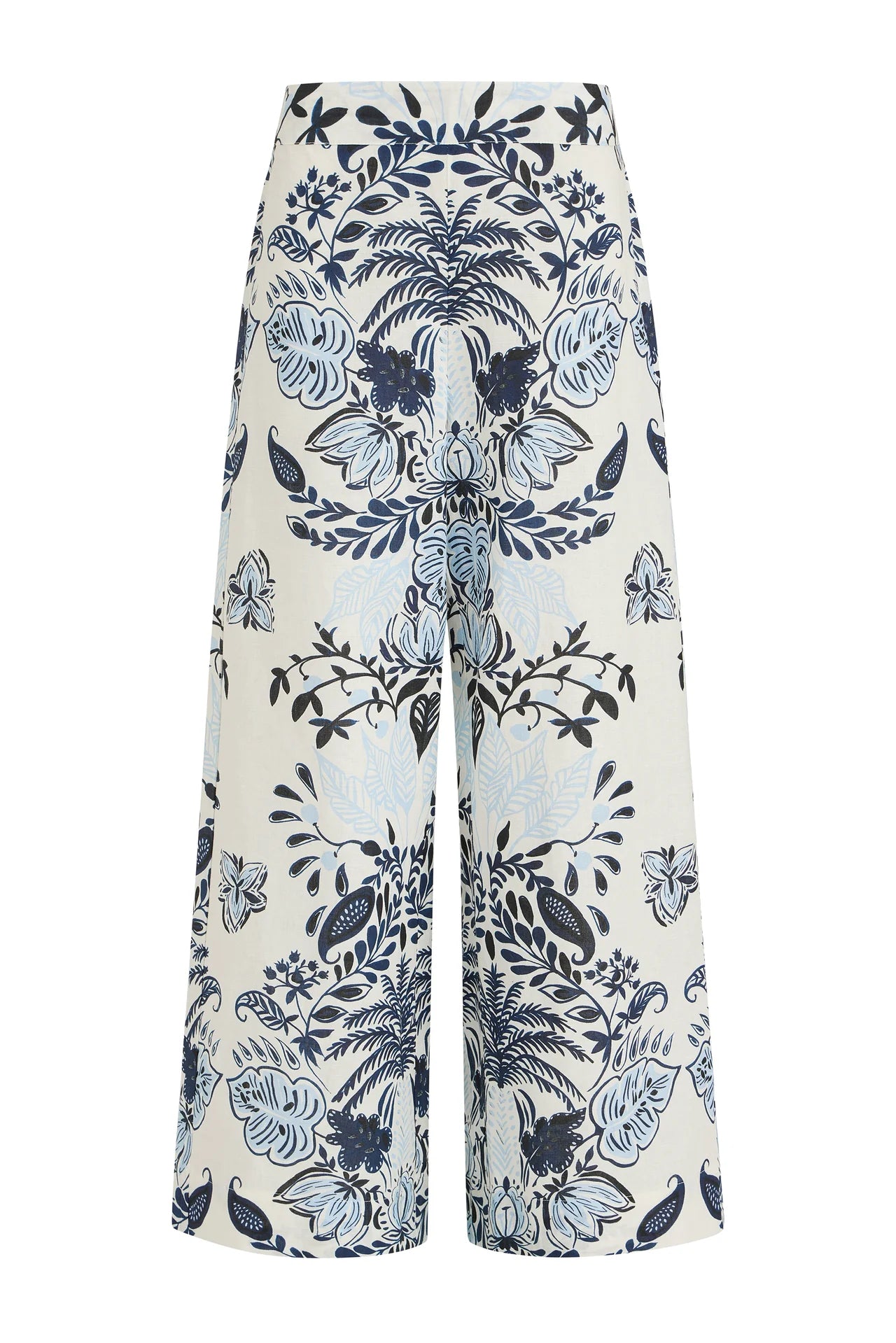 Floral patterned pants on a white background
