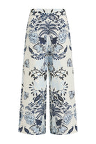 Floral patterned pants on a white background