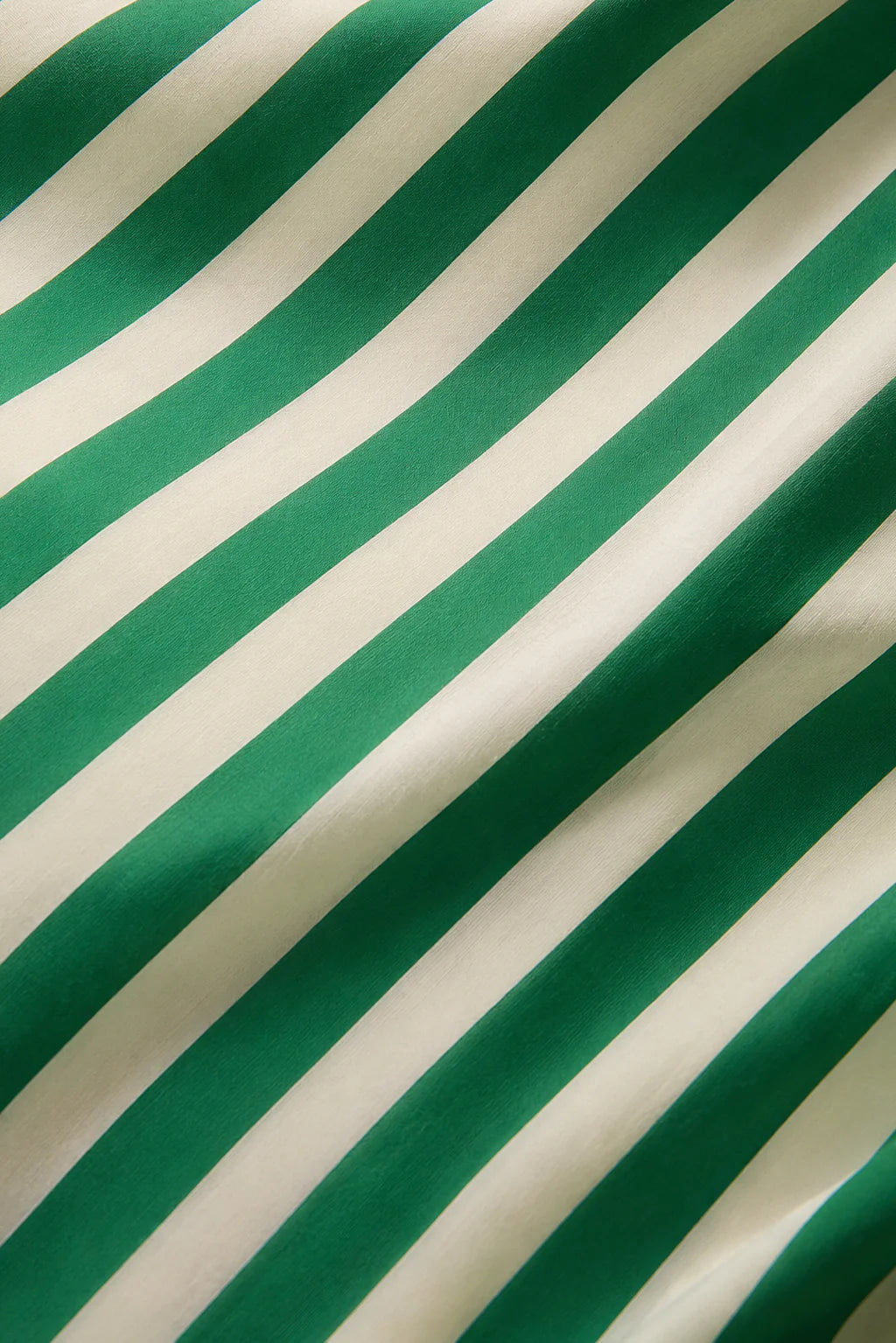 Close-up of green and white striped fabric