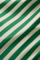 Close-up of green and white striped fabric