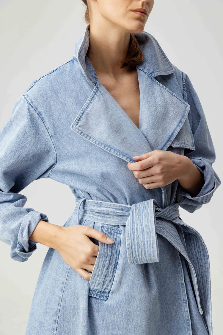 Sundays longsleeve wrapped denim jacket