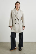 Rails Wool Heather Grey Long Coat Sweater