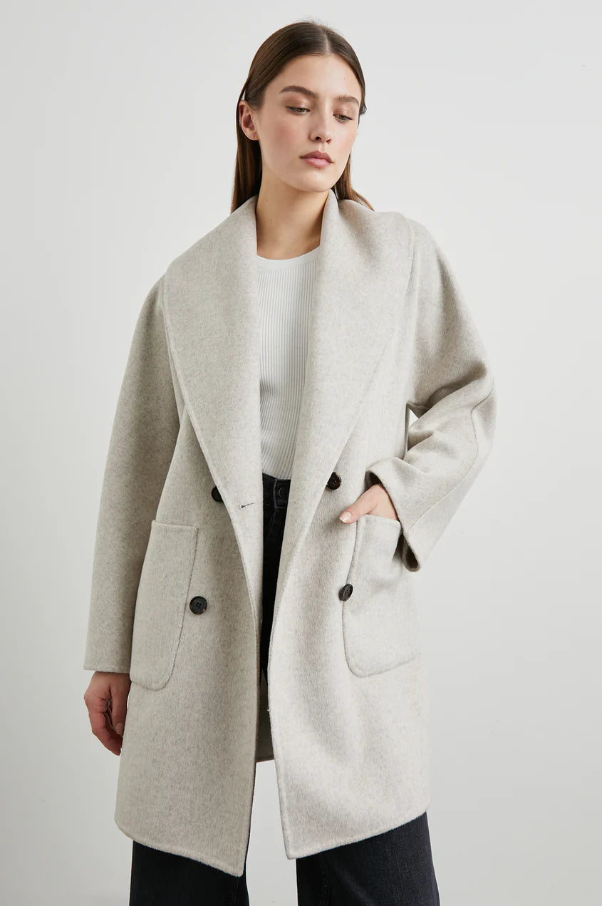 Rails Wool Heather Grey Long Coat Sweater