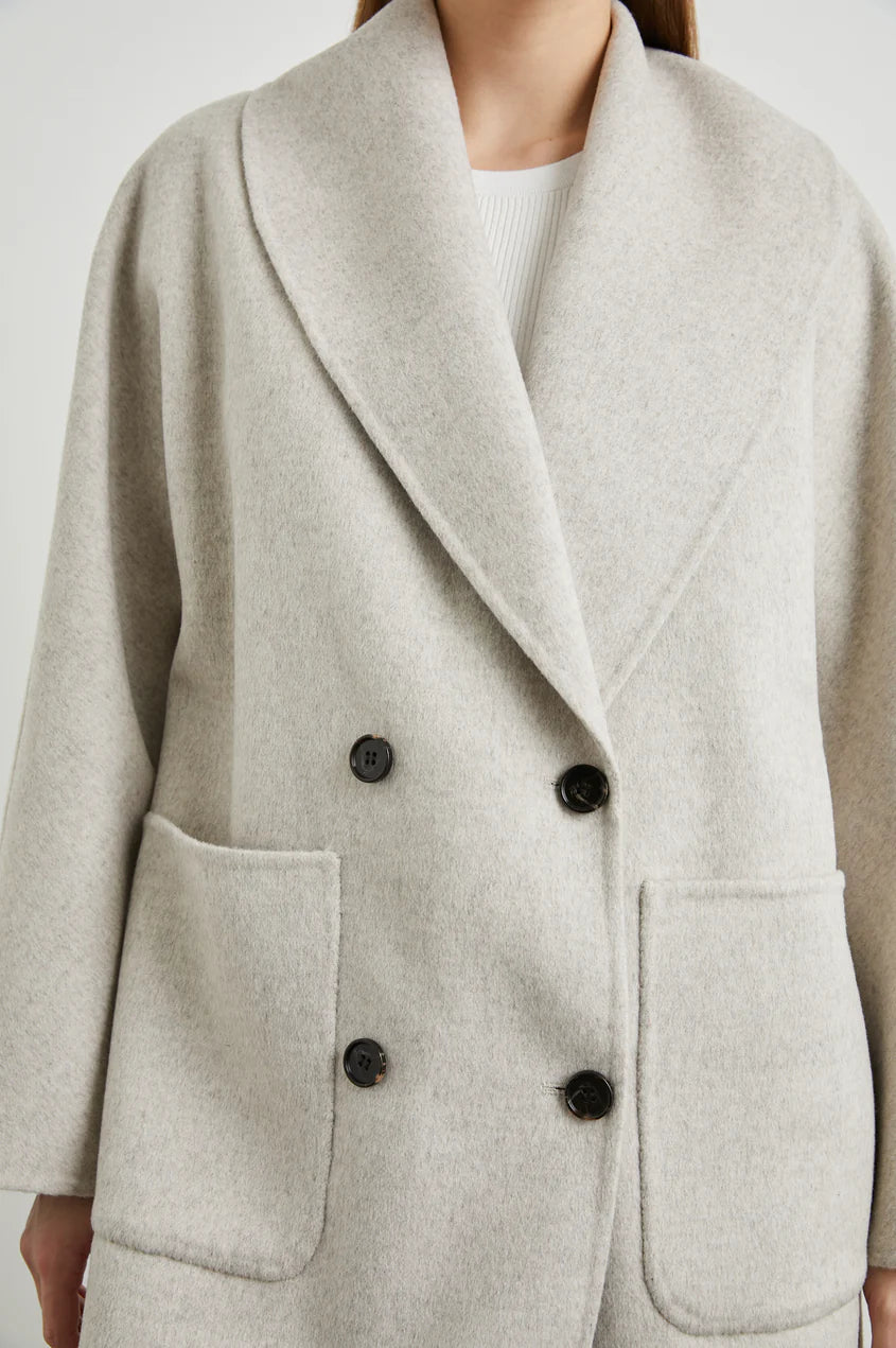 Rails Wool Heather Grey Long Coat Sweater