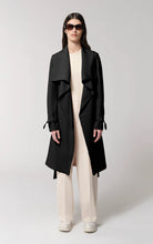 soia & kyo black trench coat