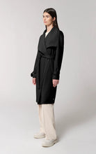 soia & kyo black trench coat