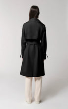 soia & kyo black trench coat