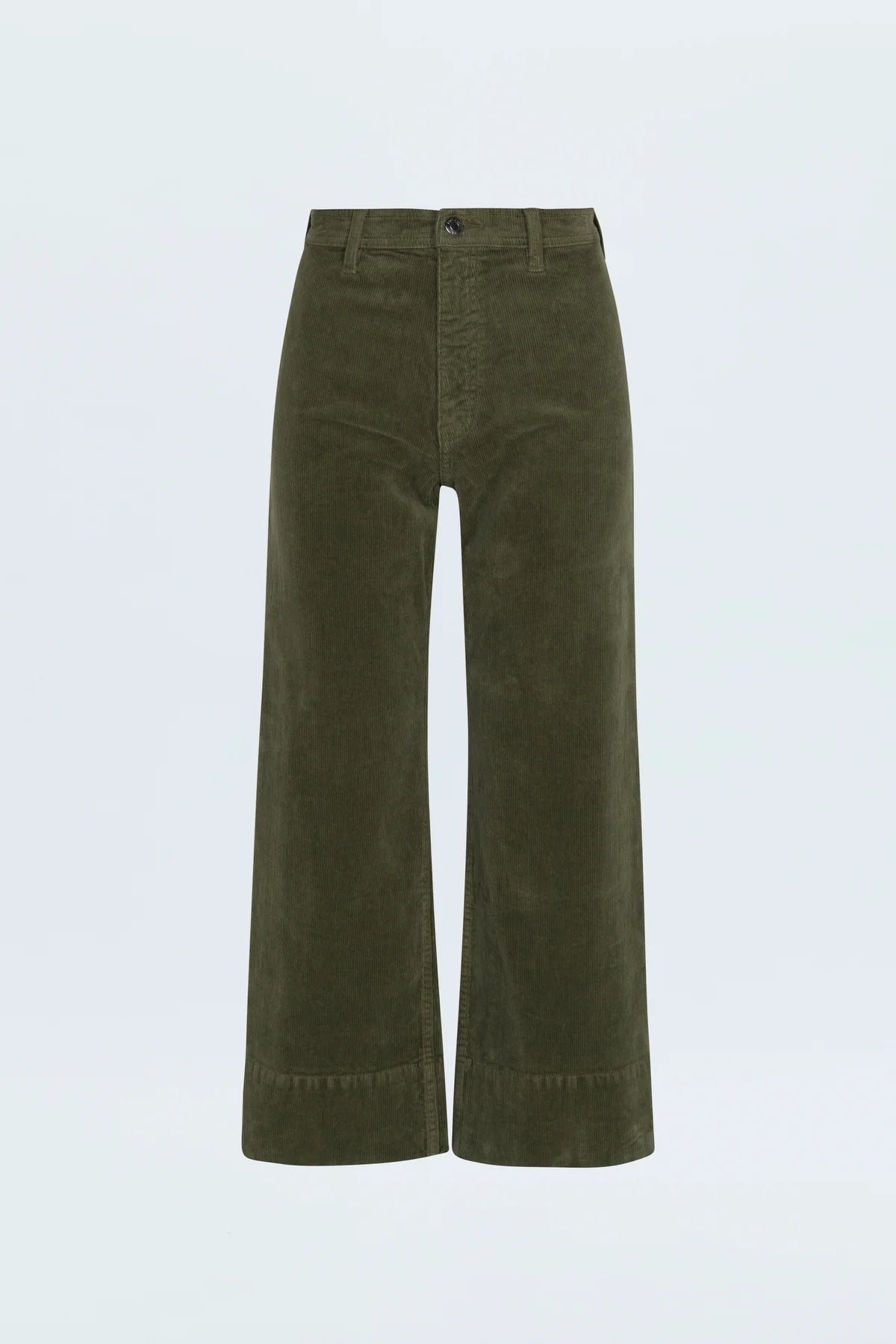 Pistola Dark Green Velvet Cropped Wide Leg Pant