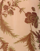 Floral and leaf pattern on a beige background