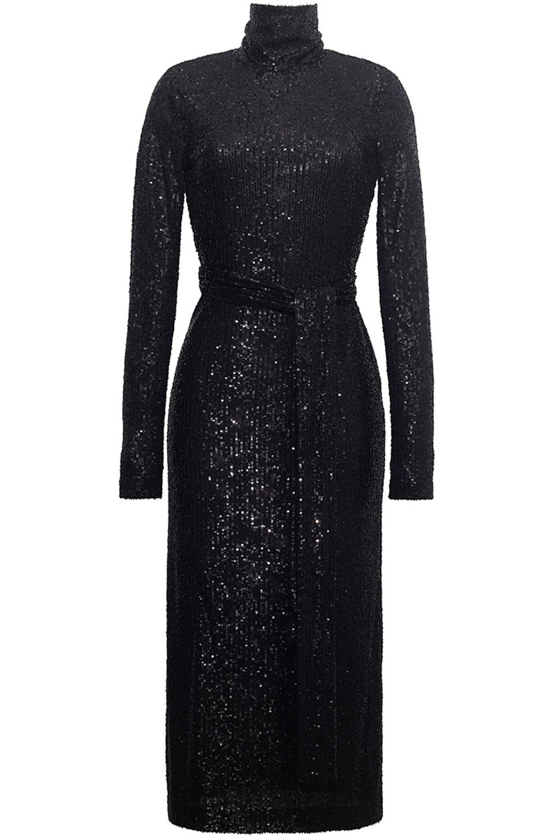 Piper Dress: Black Sequin
