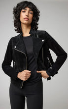 soia & kyo black suede moto jacket