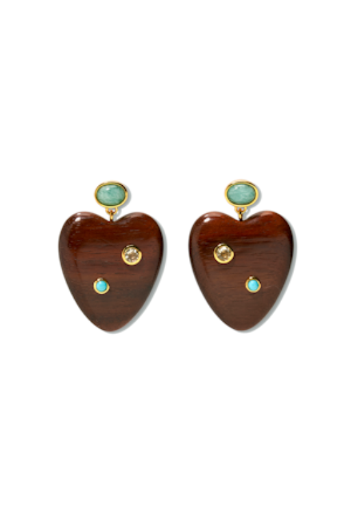 Tamarind Heart Earrings Multi