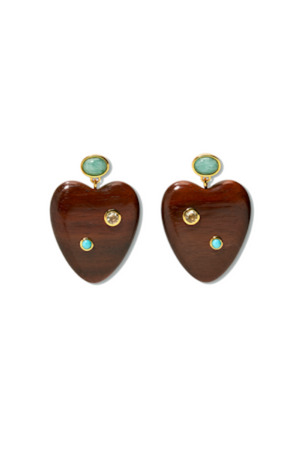 Tamarind Heart Earrings Multi