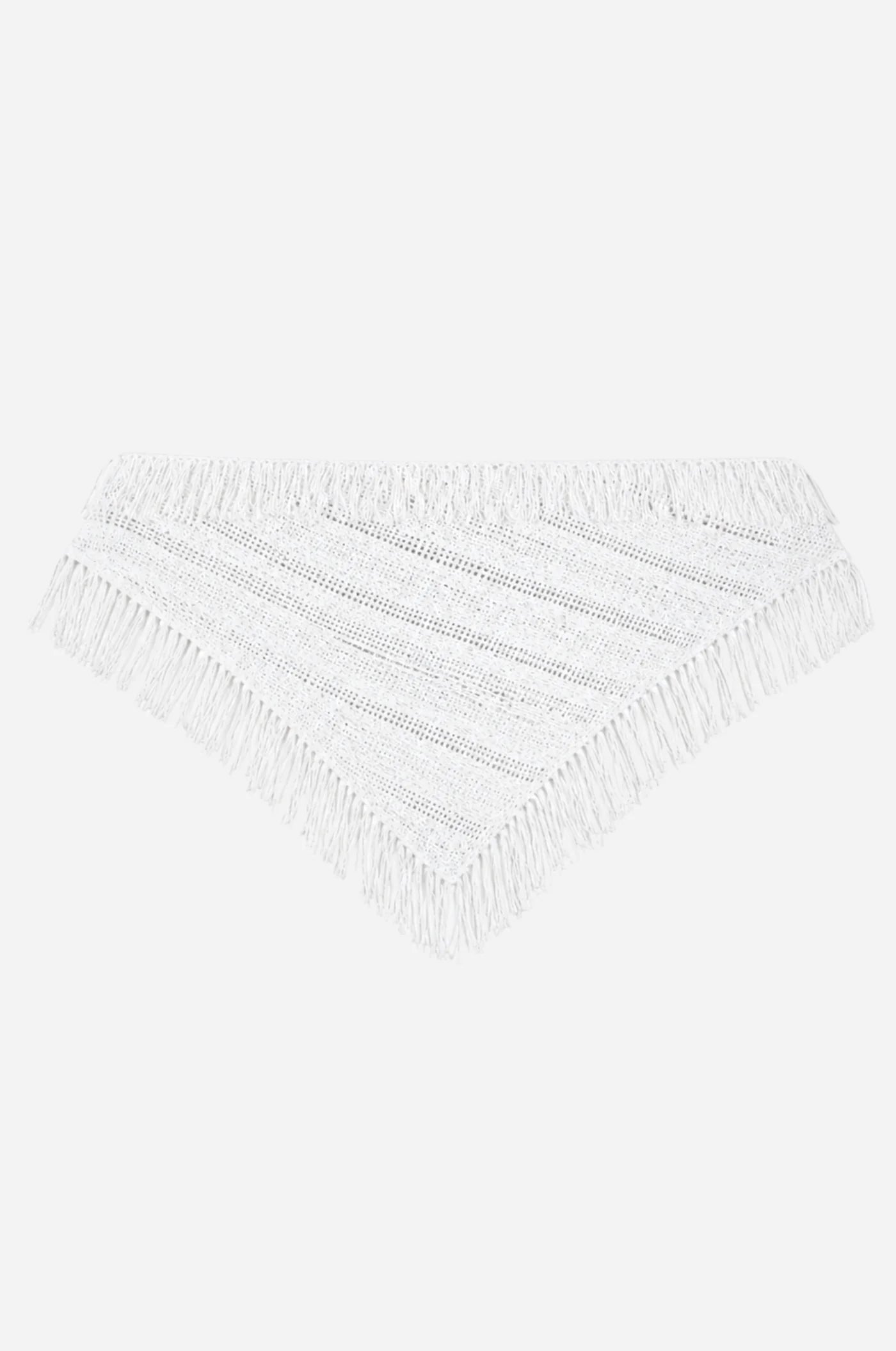 White textured fabric on a white background