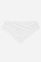 White textured fabric on a white background